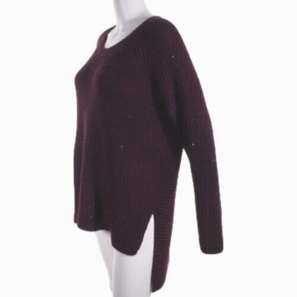 Simply Vera Wang Sweater Size L Women High Low Long Sleeve Scoop Neck Sequin - Picture 1 of 10